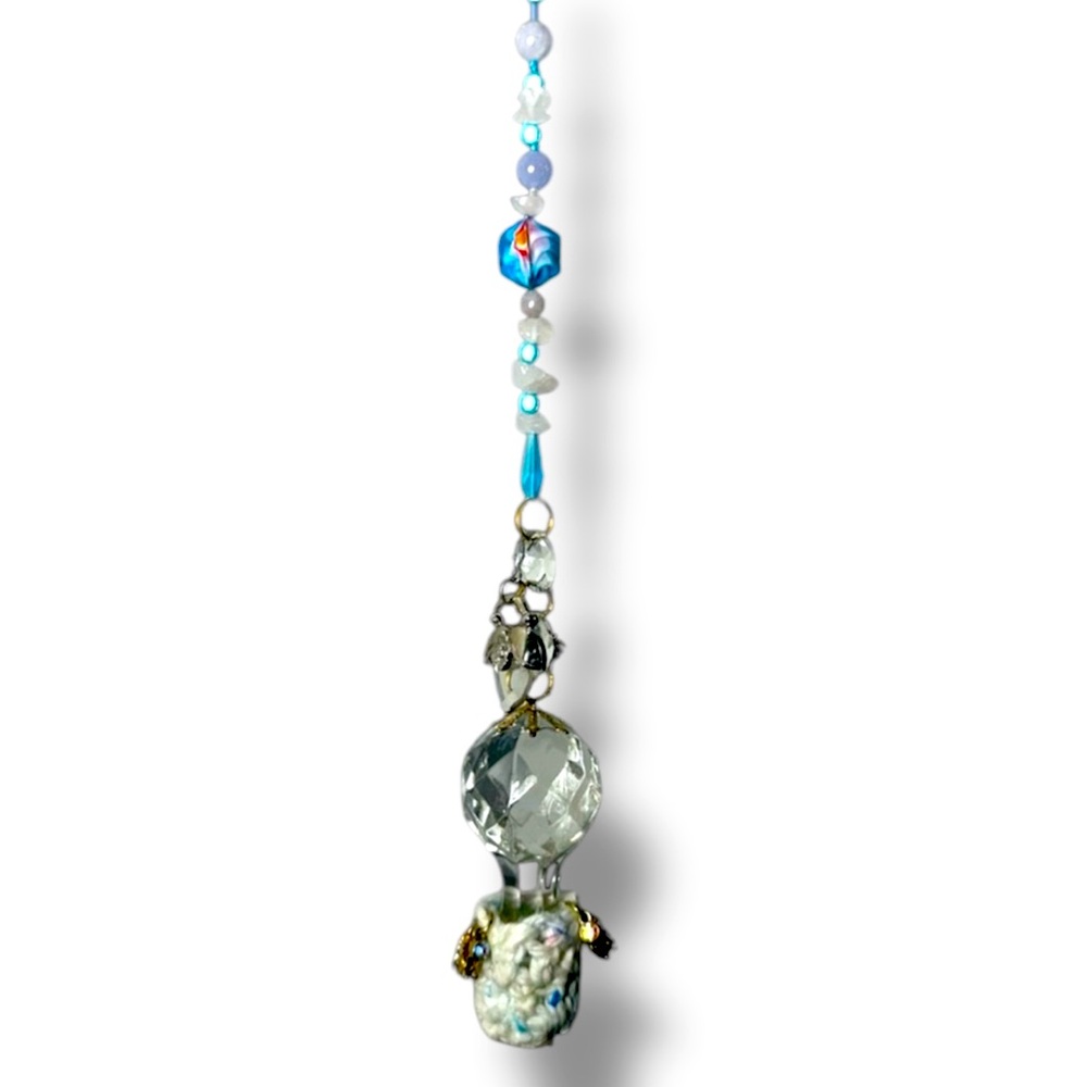 Elegant Crystal Hot Air Balloon Sun Catcher Home Decor New Boho Whimsical